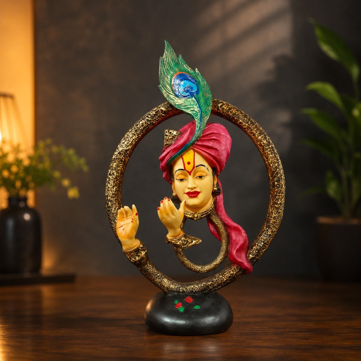 Traditional Krishna Face Showpiece