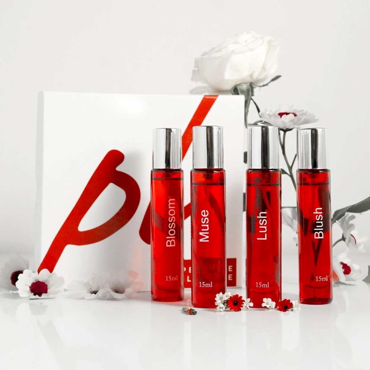 PL Perfume Lounge Mini Perfume Gift Set | 4 Fragrance Collection | 15ml x 4
