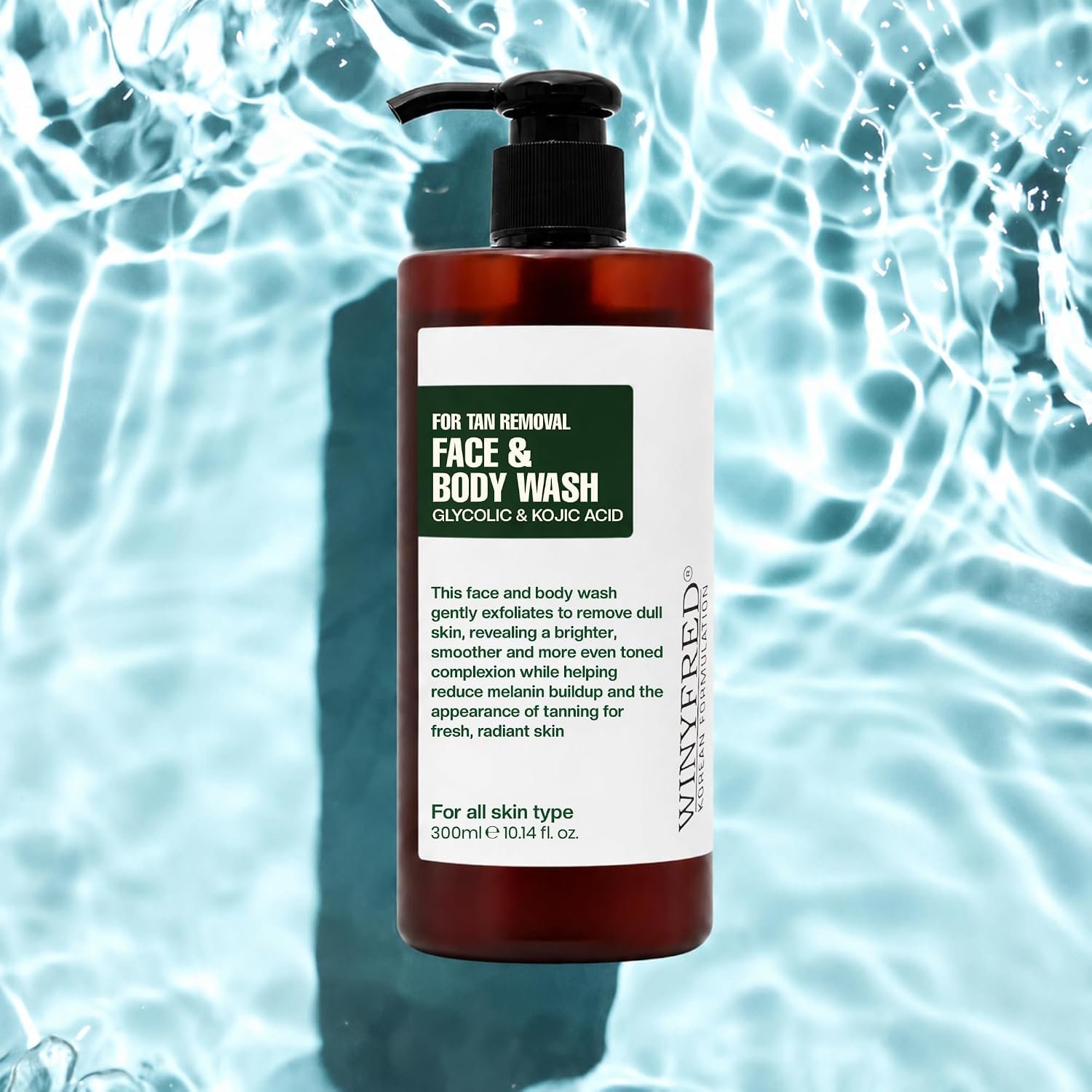 WINYFRED Face & Body Wash – Glycolic & Kojic Acid  Slug: